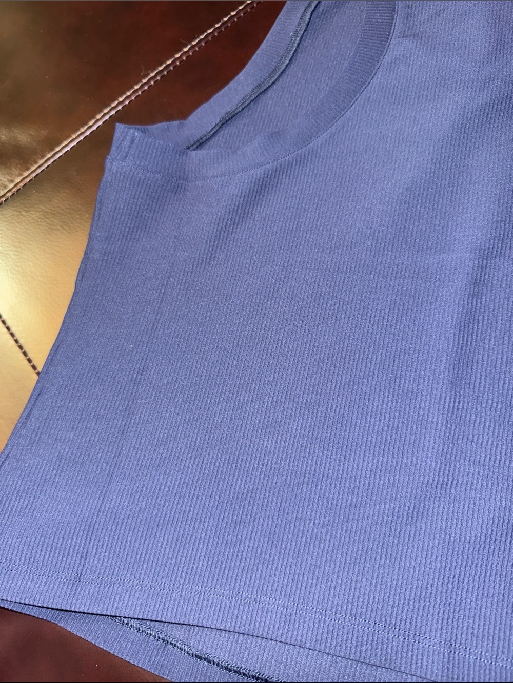 Peloton Deep Blue Ribbed Racerback Tank - Picture 7 of 9
